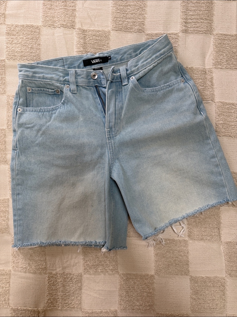 Vans Light Wash Denim Cutoff Shorts